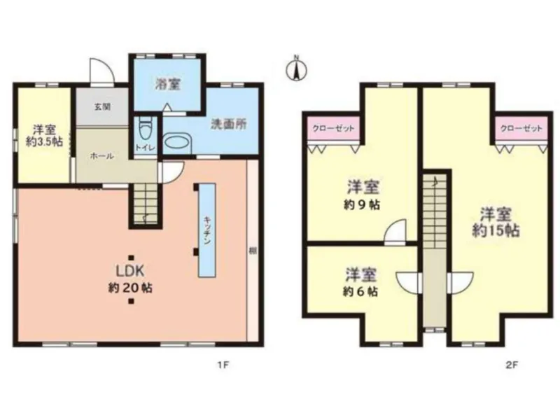 【間取り図】令和6年にキッチンをリニューアルされています。約20帖の広々LDKが特徴！