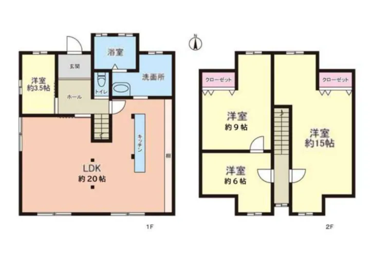 【敷地面積約75坪・広々としたお庭とウッドデッキ付】和泉市光明台三丁目・リノベ済中古戸建4LDK の間取図