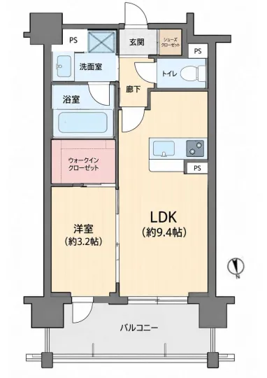 【令和元年築・大阪市中央区中心部】リビオレゾン北浜天満橋 の間取図